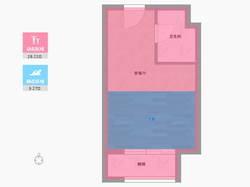 广东省-广州市-梵华里云锦云玺公寓-24.98-户型库-动静分区