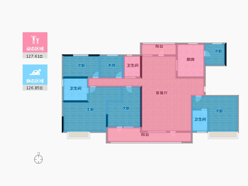 山东省-烟台市-碧桂园莱凤台-228.02-户型库-动静分区