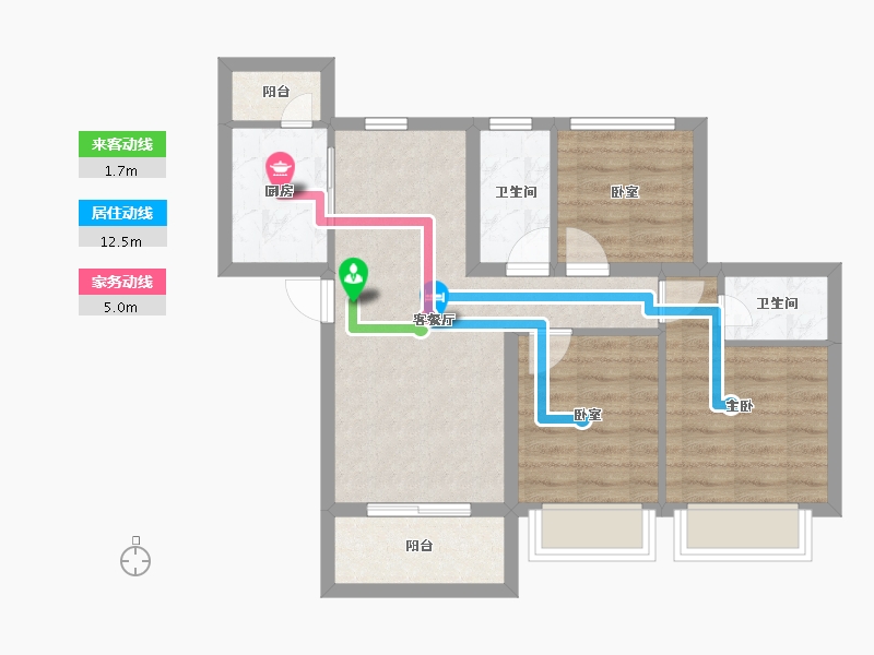 广东省-清远市-富强花园-64.22-户型库-动静线