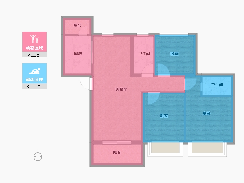 广东省-清远市-富强花园-64.22-户型库-动静分区