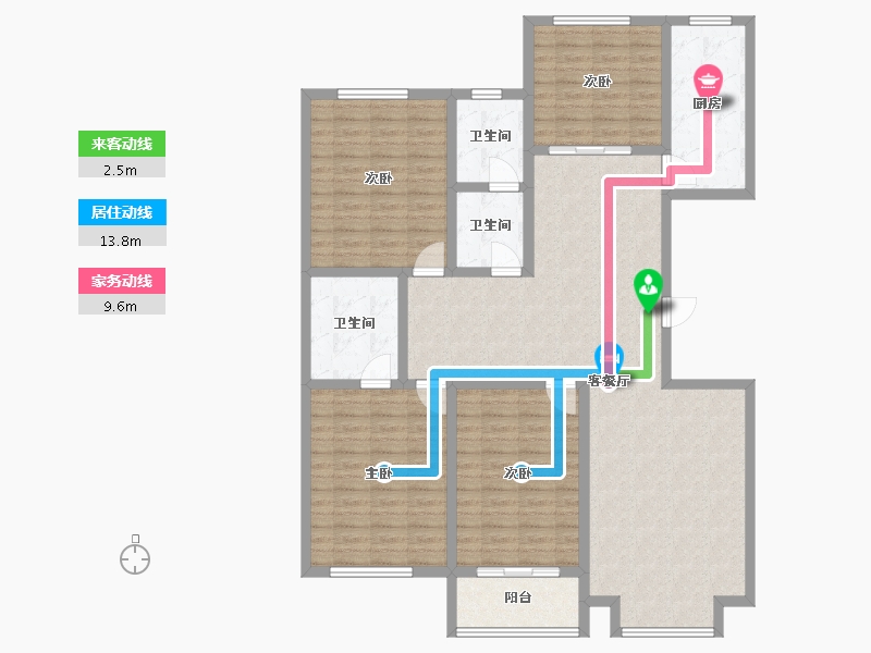 山西省-太原市-裕丰花园-155.00-户型库-动静线