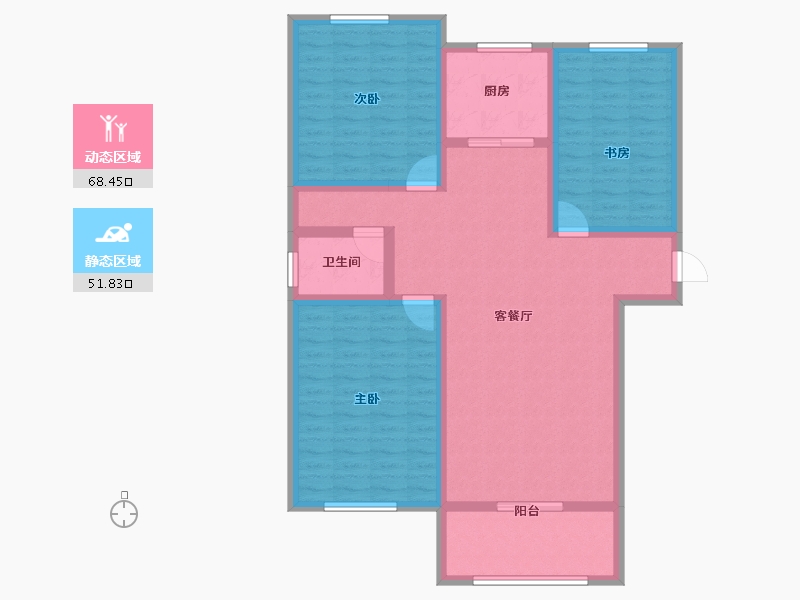 山东省-济宁市-龙翔御书坊-107.97-户型库-动静分区