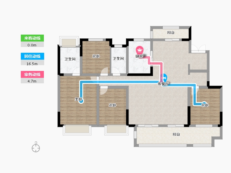 江苏省-淮安市-新城悦隽风华-136.00-户型库-动静线