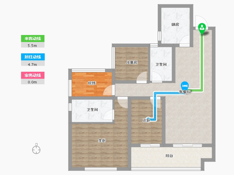 贵州省-贵阳市-金地云麓—号-92.89-户型库-动静线