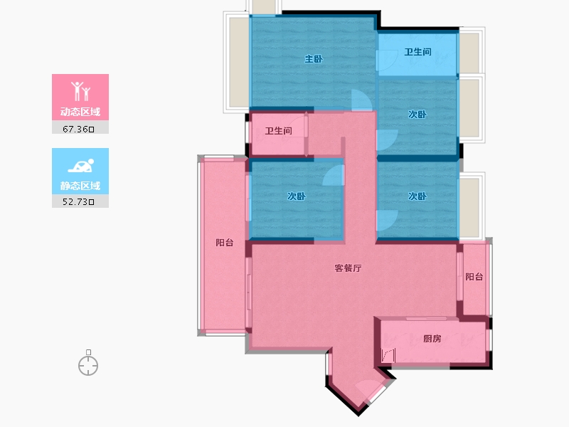 四川省-成都市-新鸿基悦城-112.98-户型库-动静分区