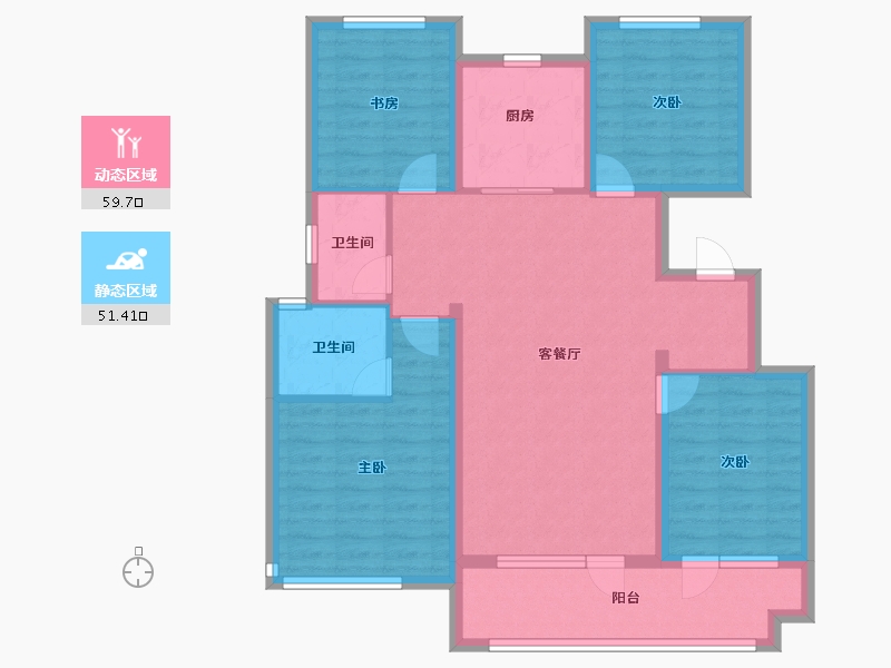 山东省-济宁市-祥生东方樾-99.20-户型库-动静分区