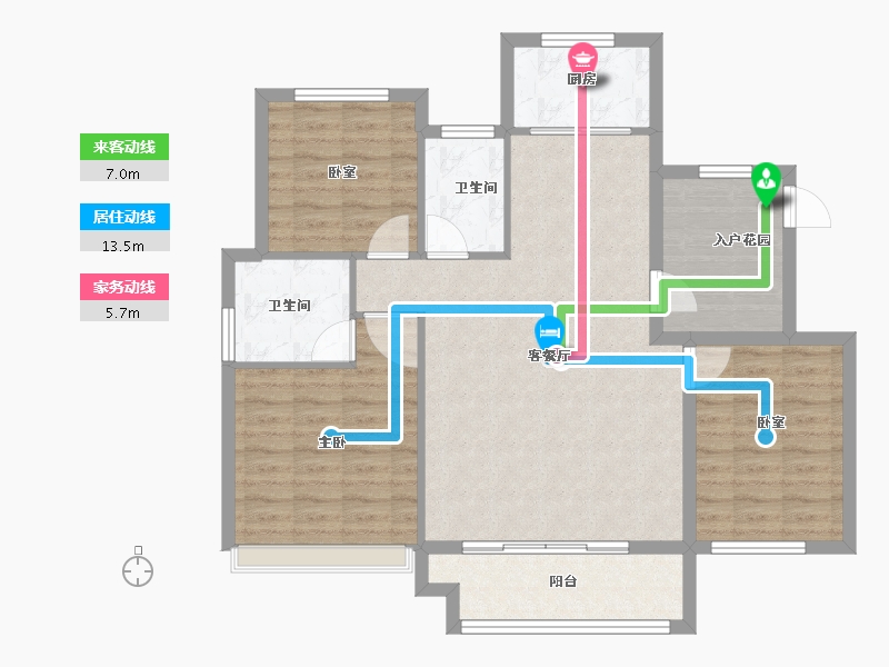 河南省-濮阳市-冶都上和院-96.01-户型库-动静线