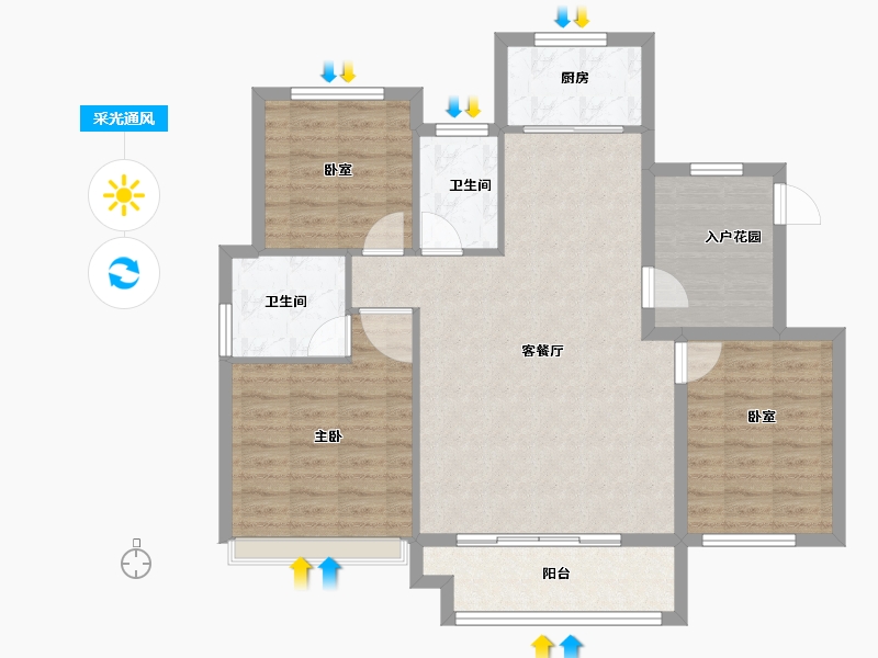 河南省-濮阳市-冶都上和院-96.01-户型库-采光通风