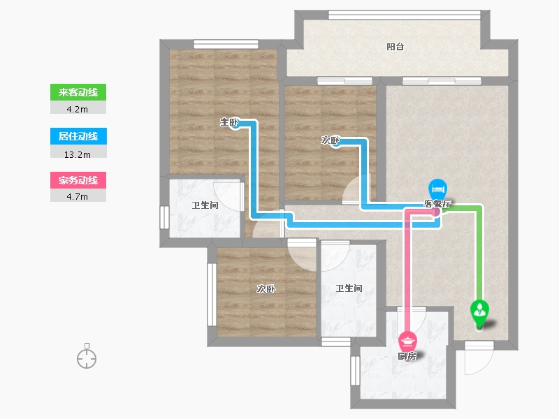 贵州省-贵阳市-金地云麓—号-73.07-户型库-动静线