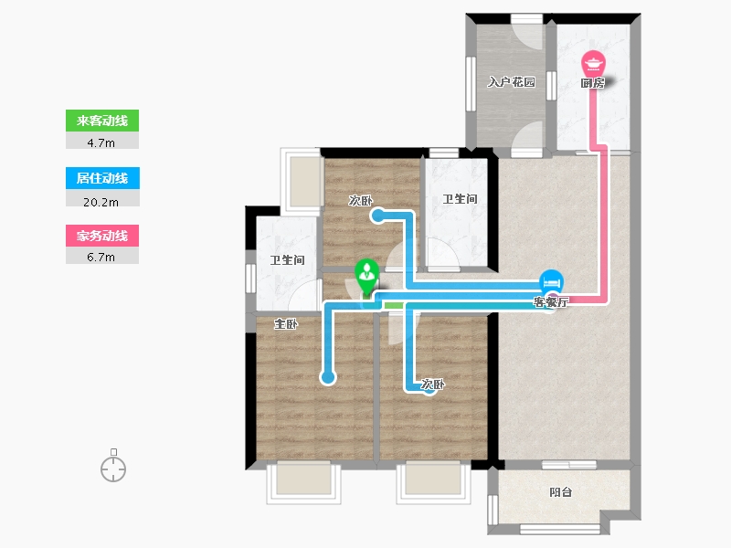 广东省-广州市-实地广州常春藤-79.20-户型库-动静线