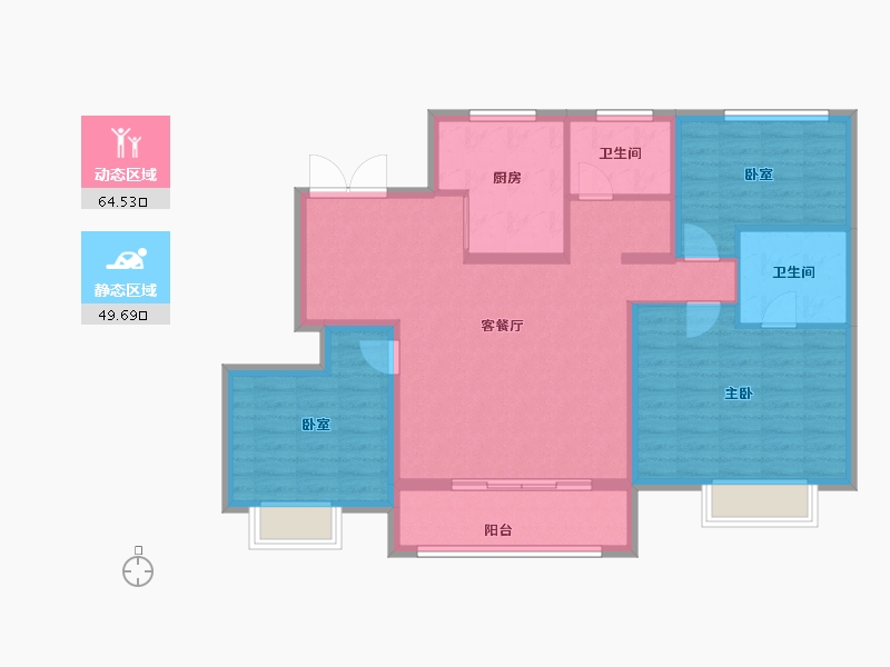 山东省-济宁市-泰和·新天地-102.97-户型库-动静分区