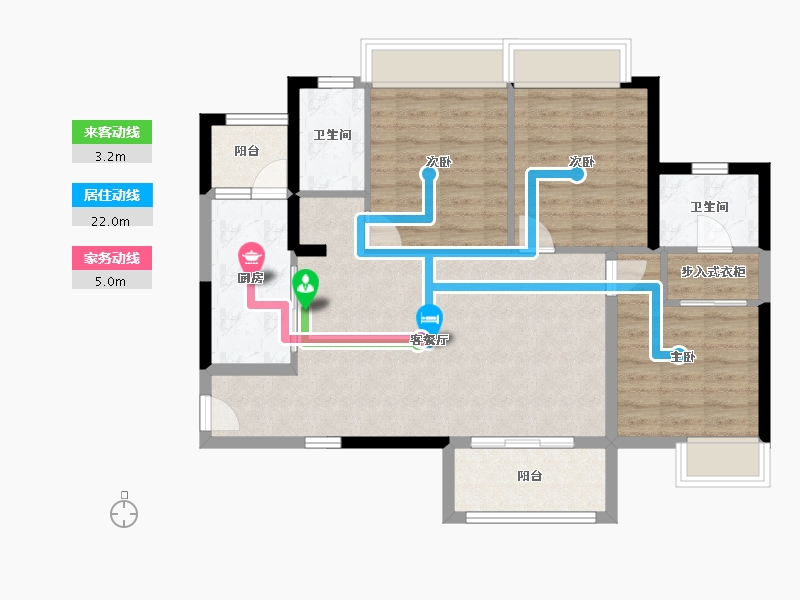 广东省-清远市-海伦堡·云溪九里-87.51-户型库-动静线