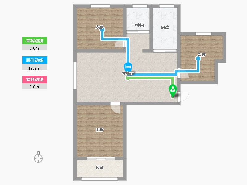 山东省-济宁市-龙翔御书坊-86.63-户型库-动静线