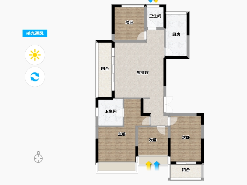 贵州省-黔南布依族苗族自治州-江南黔园-99.99-户型库-采光通风