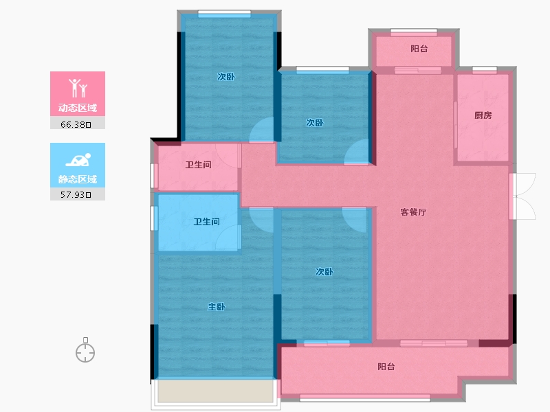 河南省-平顶山市-领创滨河小区-112.00-户型库-动静分区