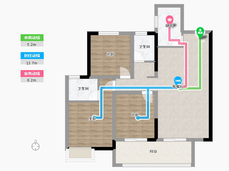 福建省-莆田市-凯天青山城峰璟-87.96-户型库-动静线