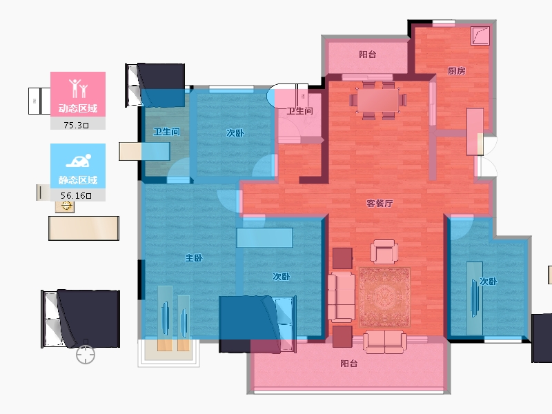 河南省-濮阳市-冶都玖號院一期-116.01-户型库-动静分区