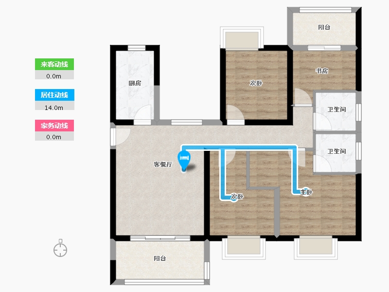 福建省-漳州市-经发万和湖畔首府-87.01-户型库-动静线