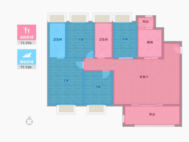 云南省-昆明市-中海寰宇天下-114.09-户型库-动静分区