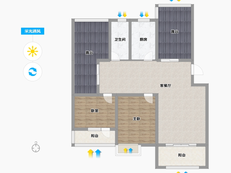 山东省-济宁市-裕隆·圣都花园-125.80-户型库-采光通风