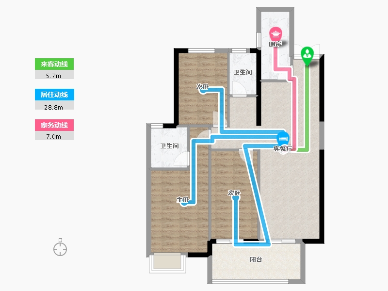 福建省-莆田市-凯天青山城峰璟-100.47-户型库-动静线