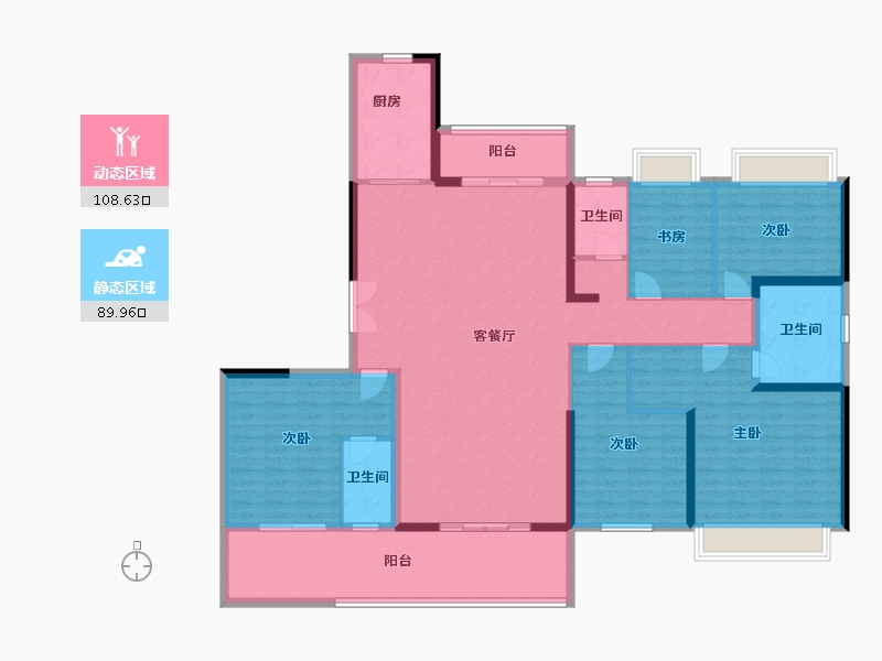 广东省-清远市-碧桂园智慧未来城-180.81-户型库-动静分区