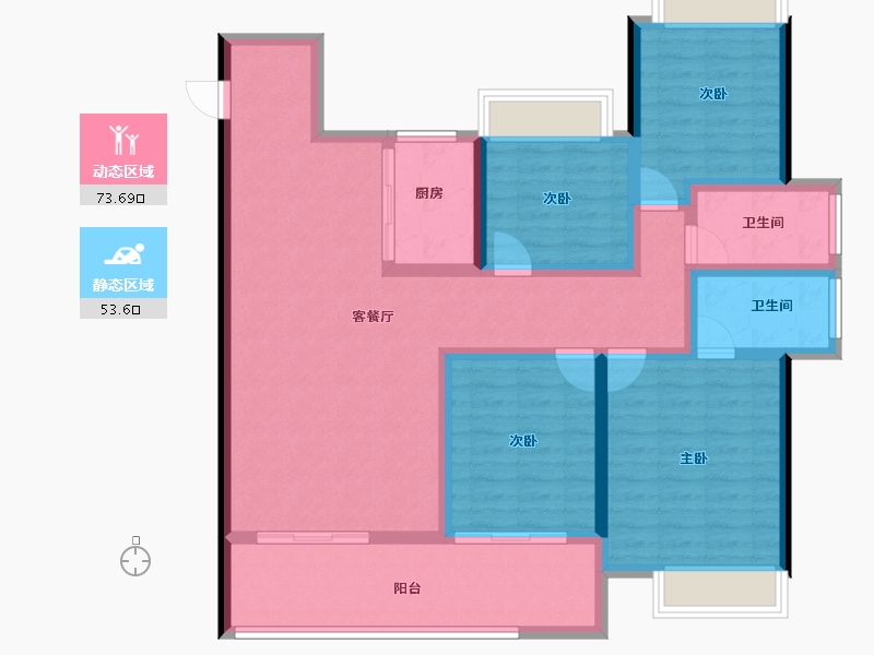 福建省-莆田市-保利城湖心岛-113.34-户型库-动静分区