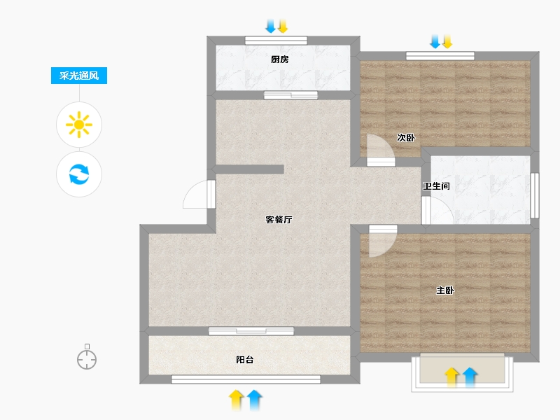 山东省-济宁市-百大生态庄园-77.13-户型库-采光通风