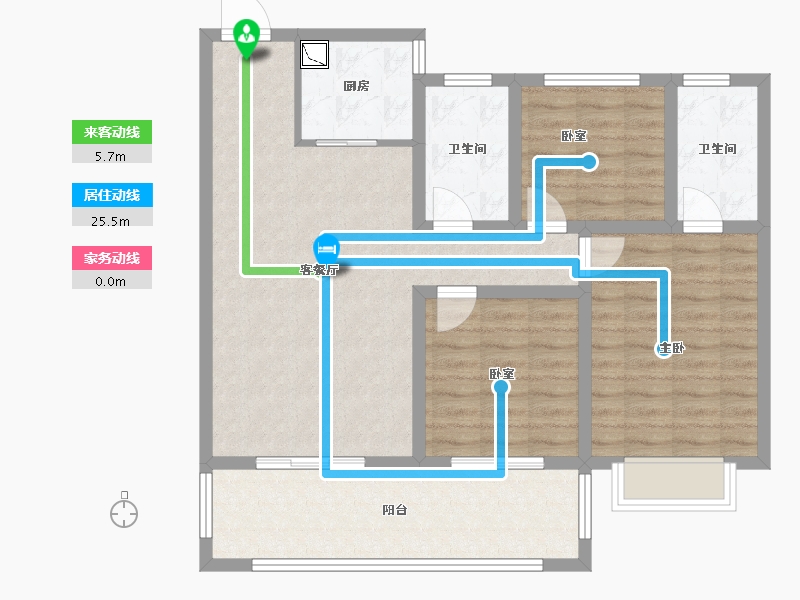 河南省-濮阳市-汇升•珑玺台-93.08-户型库-动静线