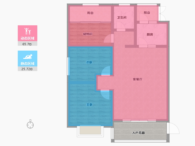 江苏省-淮安市-圣海天鹅湖畔-89.46-户型库-动静分区