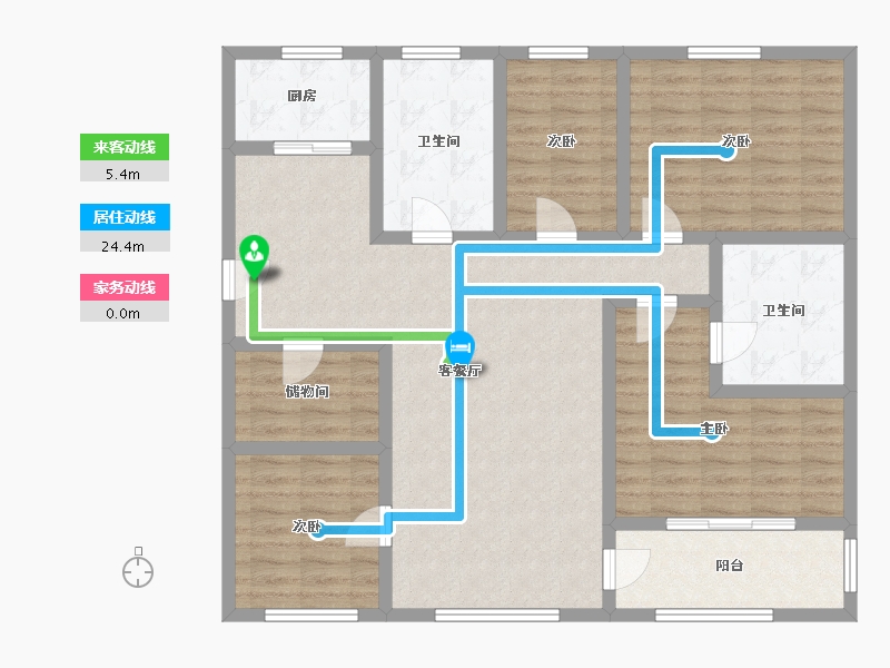 江苏省-无锡市-宝城花园-115.20-户型库-动静线