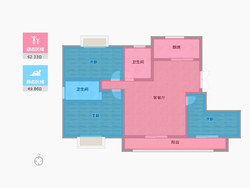 山东省-济宁市-金山新苑-99.29-户型库-动静分区