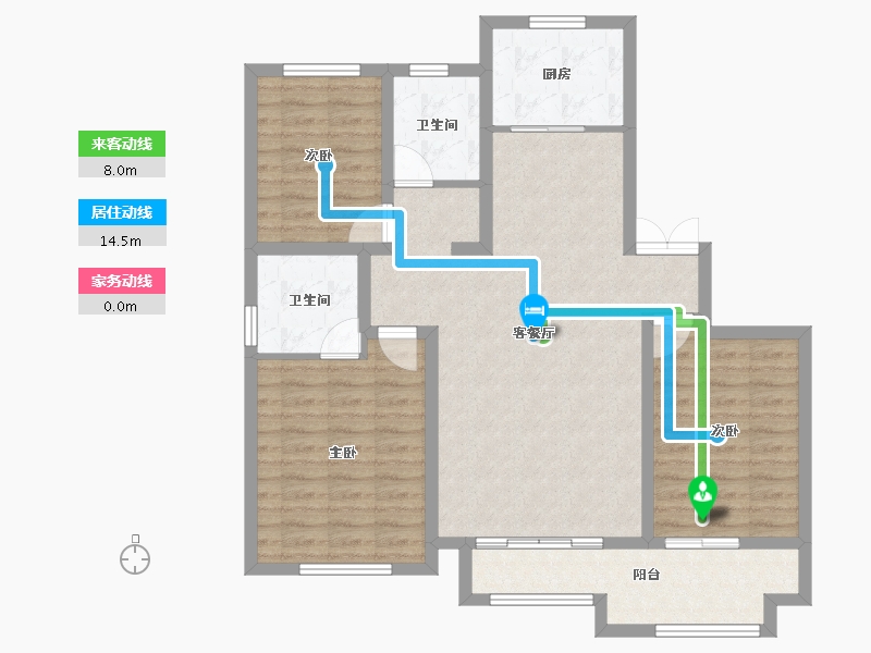 山东省-济宁市-翡翠名郡-95.99-户型库-动静线