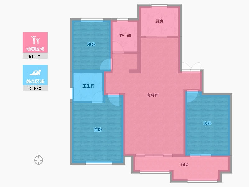 山东省-济宁市-翡翠名郡-95.99-户型库-动静分区