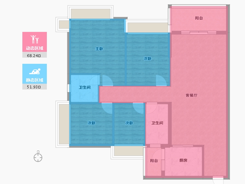 广东省-云浮市-汇景城-114.00-户型库-动静分区