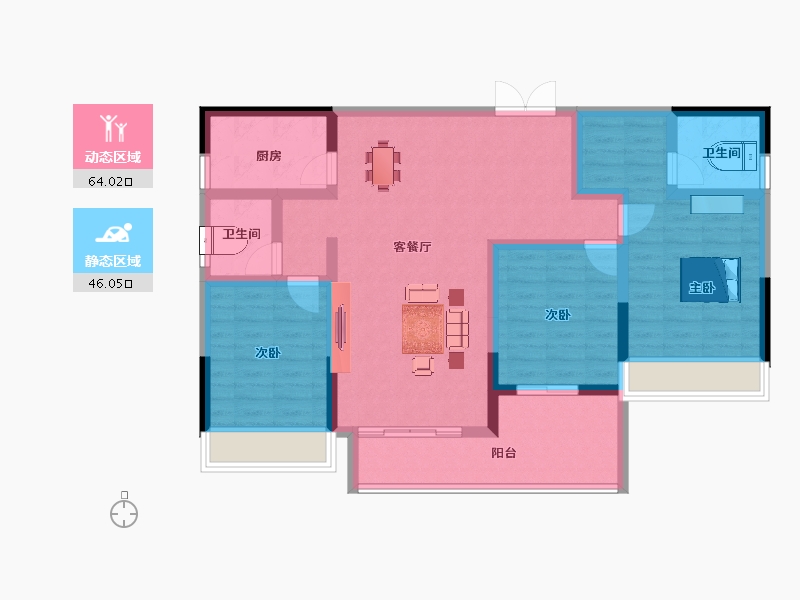 湖南省-邵阳市-美大学府-97.74-户型库-动静分区