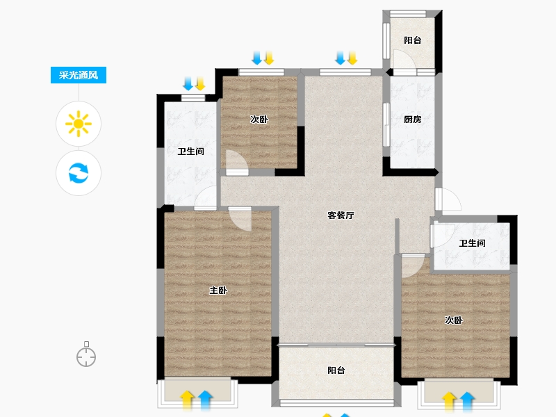 内蒙古自治区-赤峰市-道谷南山度假文旅小镇-109.20-户型库-采光通风