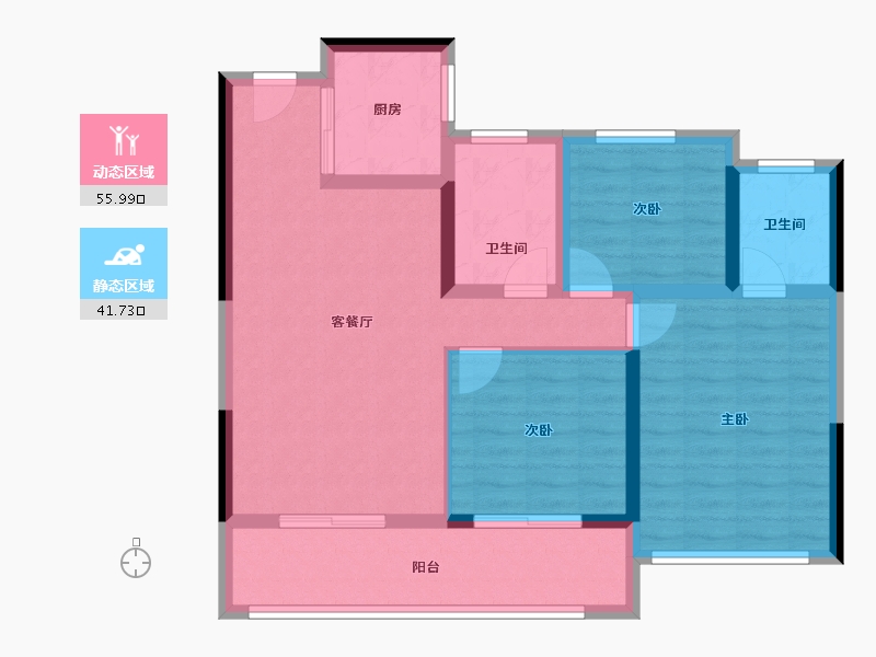 福建省-莆田市-保利城和悦府-87.05-户型库-动静分区