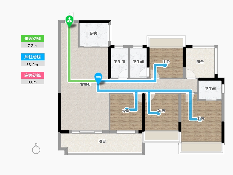 广西壮族自治区-贵港市-精通熙悦-120.04-户型库-动静线