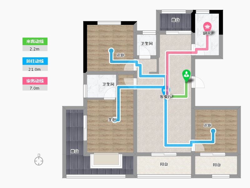 山东省-烟台市-福盛莱州府-93.25-户型库-动静线