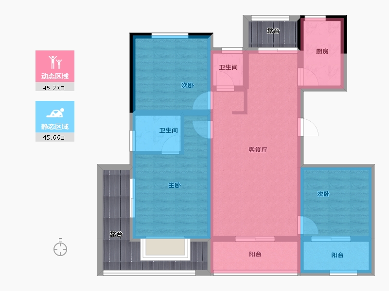 山东省-烟台市-福盛莱州府-93.25-户型库-动静分区