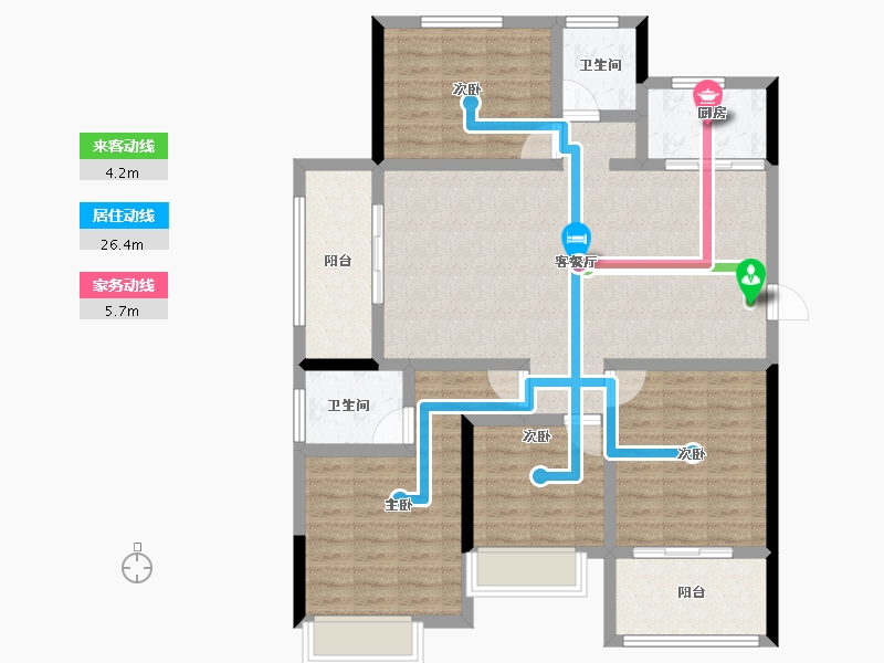 山东省-烟台市-福盛莱州府-106.34-户型库-动静线