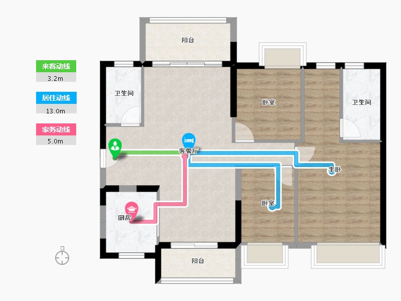 河南省-鹤壁市-时代春树里—期-91.20-户型库-动静线