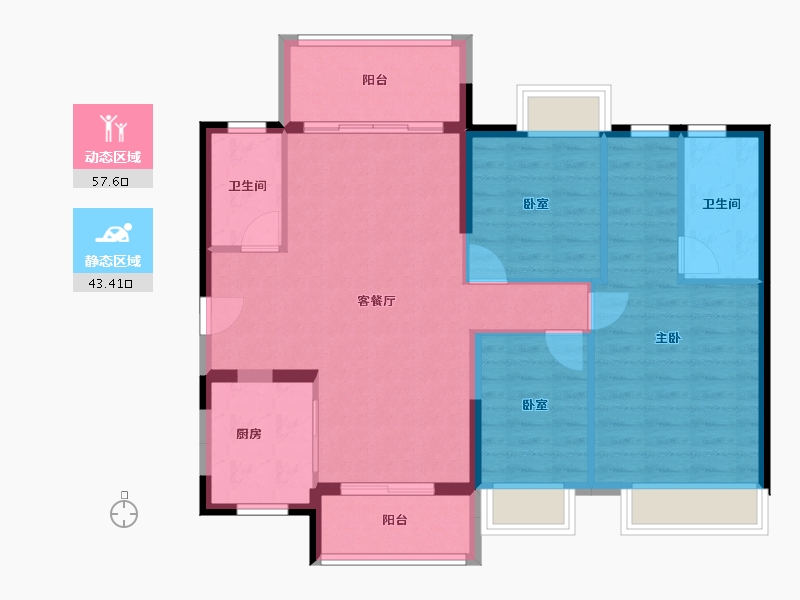 河南省-鹤壁市-时代春树里—期-91.20-户型库-动静分区