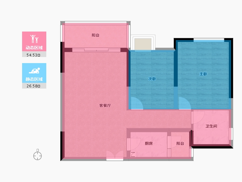 广东省-广州市-创基丽江国际-72.44-户型库-动静分区