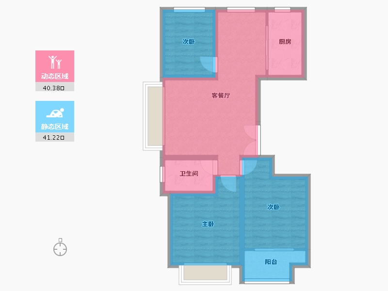 山东省-潍坊市-城投东方公馆-72.36-户型库-动静分区