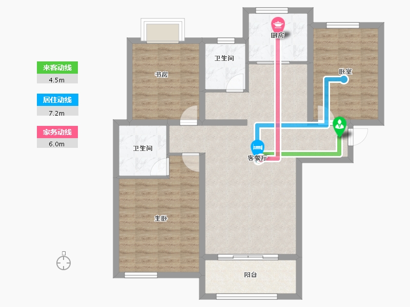 河南省-信阳市-学林雅居-93.00-户型库-动静线