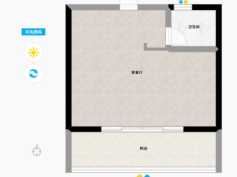 浙江省-温州市-绿城氡泉小镇-41.60-户型库-采光通风