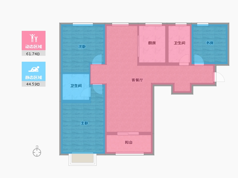 河北省-保定市-卓正上东区-94.38-户型库-动静分区