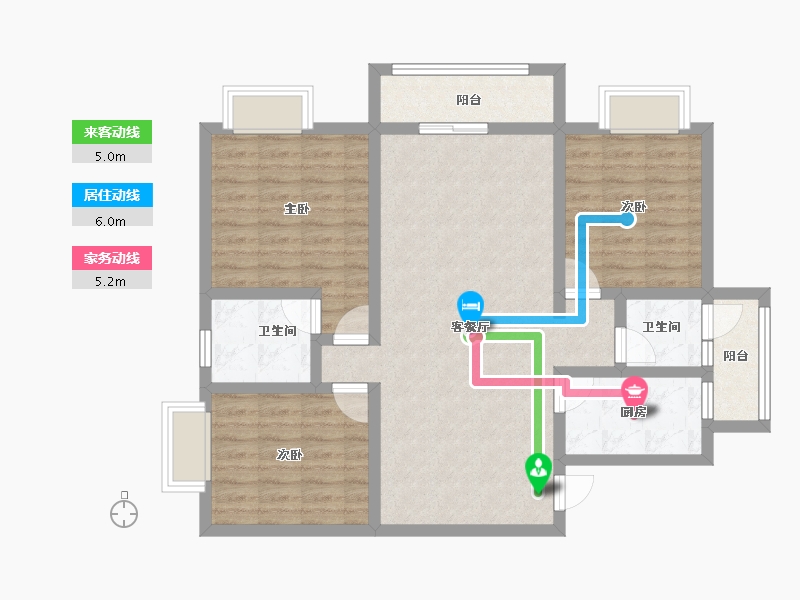 广西壮族自治区-南宁市-盘邦华府-91.54-户型库-动静线